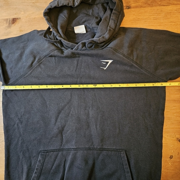 Gymshark Crest Men's Black Hoodie Sweatshirt Size XS Logo Athleisure Long Sleeve - Picture 6 of 8